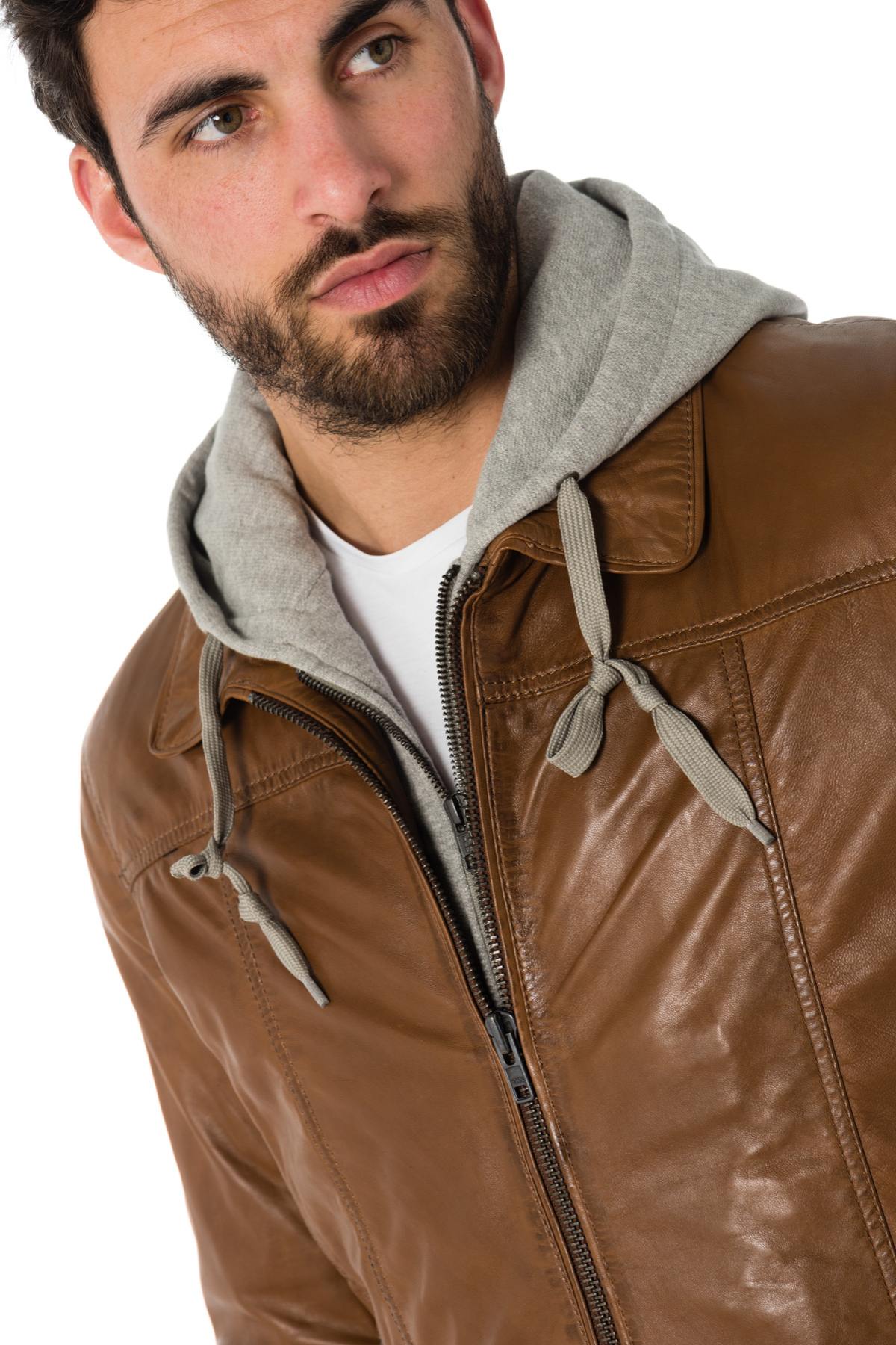 Serge Pariente hooded sheepskin leather jacket - Image n°6