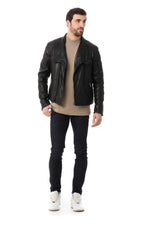 Serge Pariente jacket in black lambskin - Image n°2