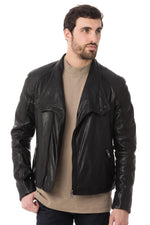 Serge Pariente jacket in black lambskin - Image n°1