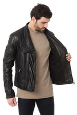 Serge Pariente jacket in black lambskin - Image n°5