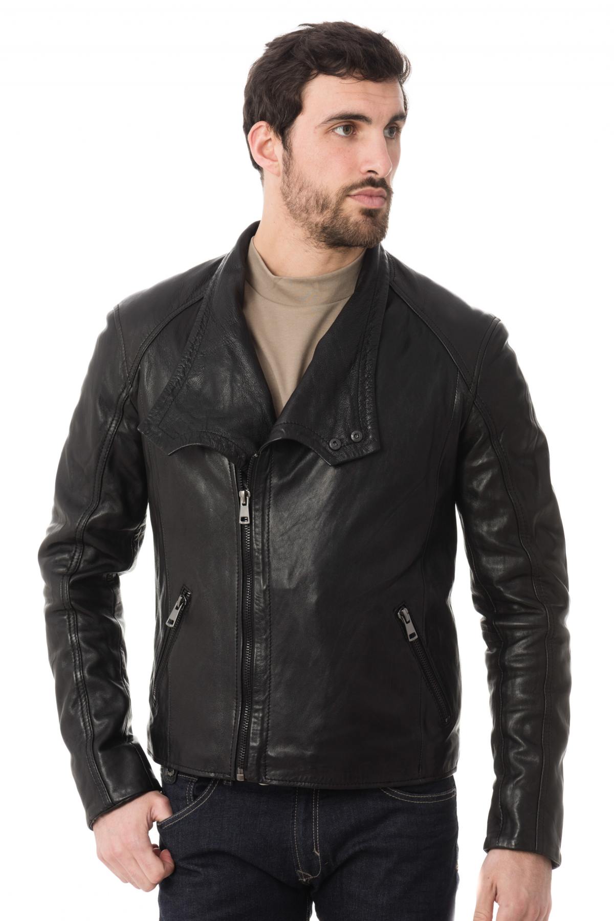 Serge Pariente jacket in black lambskin - Image n°3