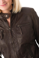 Serge Pariente jacket in brown sheepskin - Image n°7