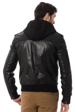 Men's leather jacket Black Serge Pariente - Image n°6
