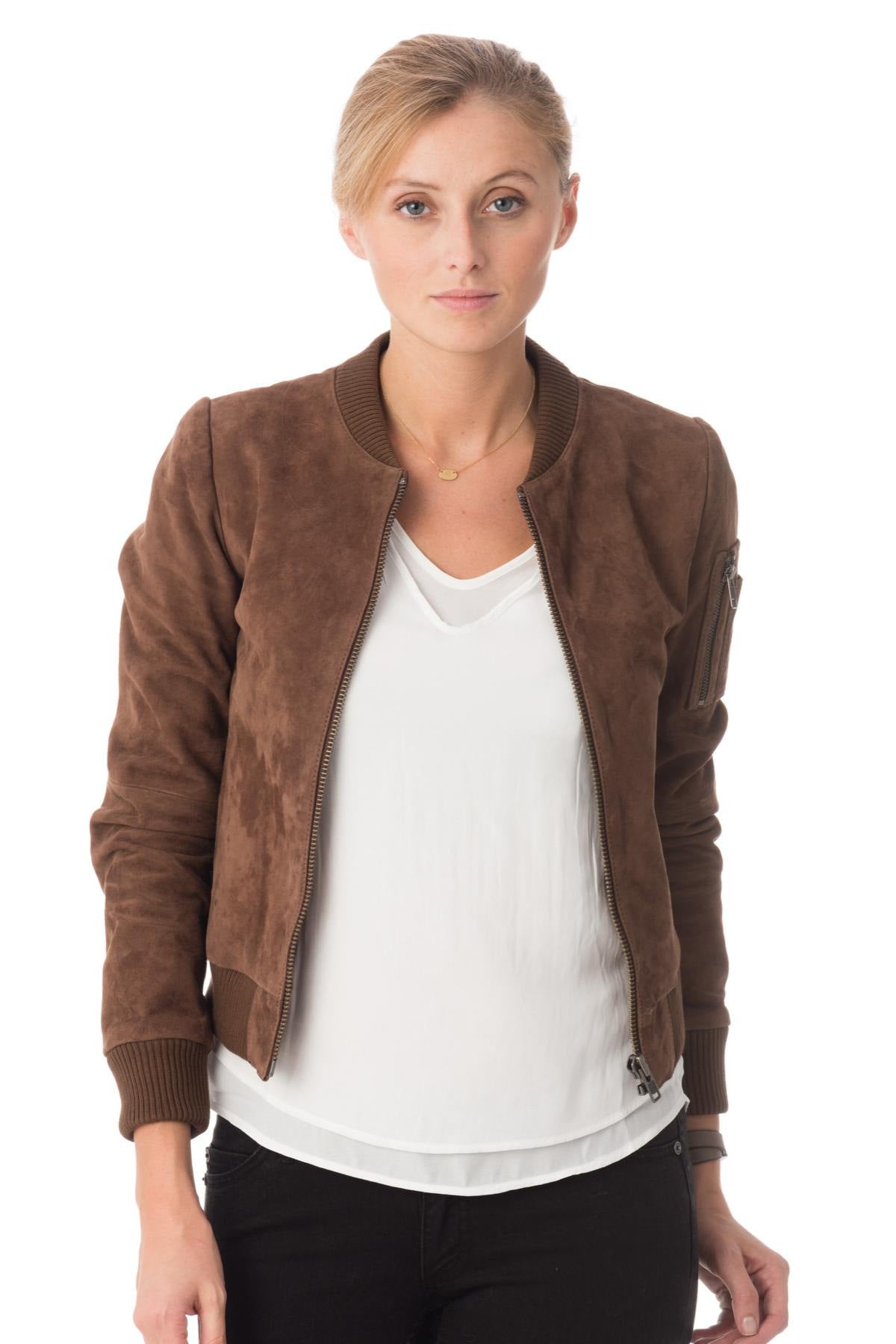 Nubuck-effect leather jacket - Image n°3