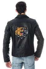 Serge Pariente men's black bear pattern jacket - Image n°2