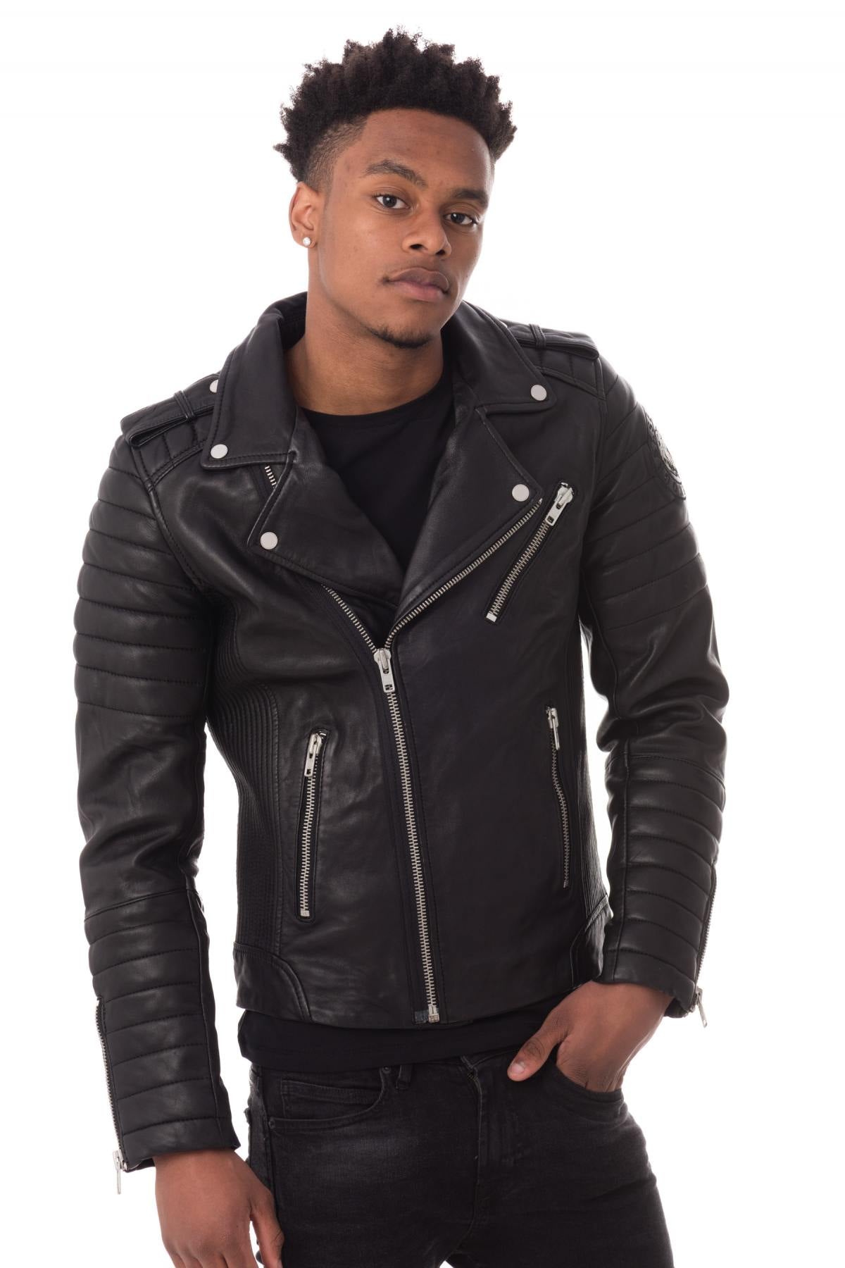 Serge Pariente men's black bear pattern jacket - Image n°5