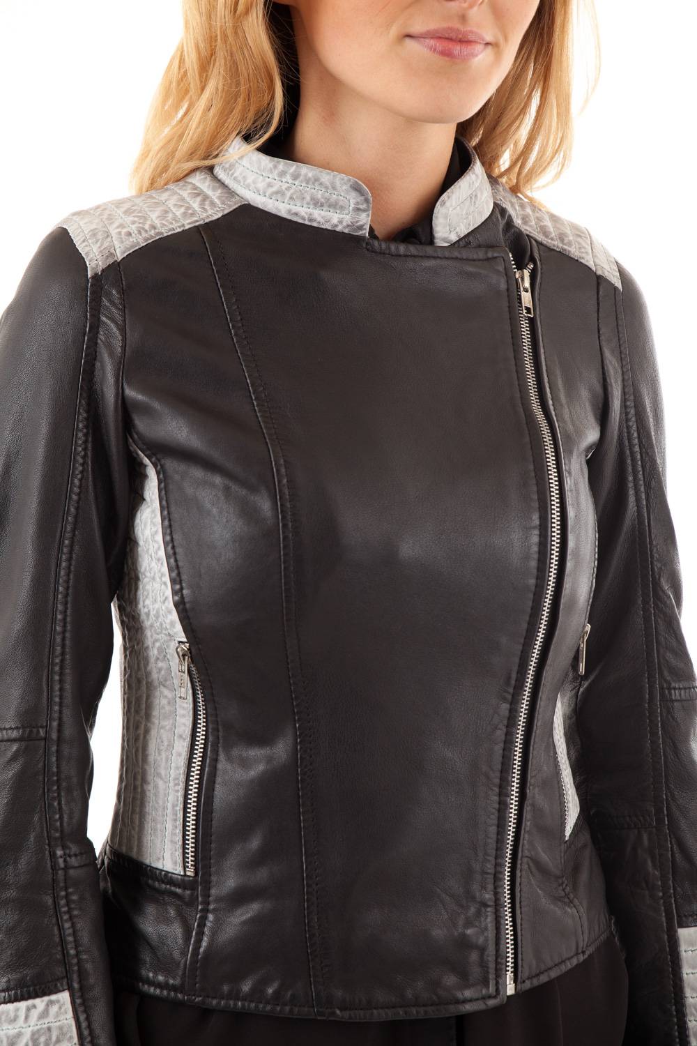 Two-tone model for women by Serge Pariente in lambskin - Image n°3