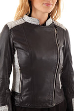 Two-tone model for women by Serge Pariente in lambskin - Image n°3
