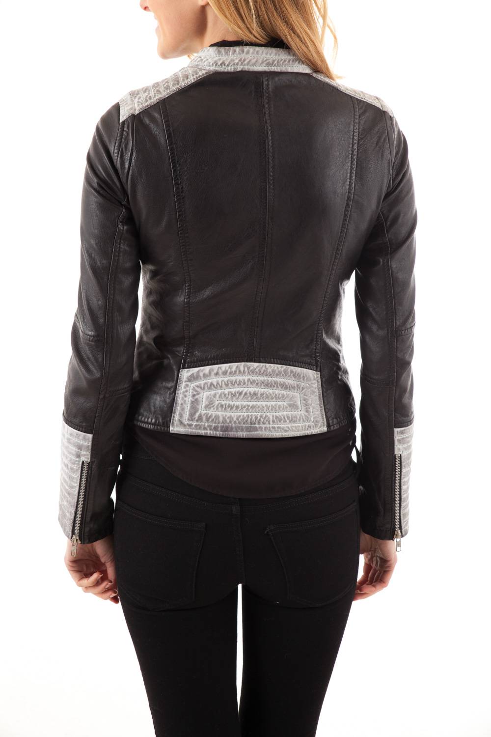 Two-tone model for women by Serge Pariente in lambskin - Image n°5
