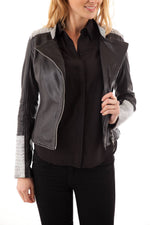 Two-tone model for women by Serge Pariente in lambskin - Image n°2
