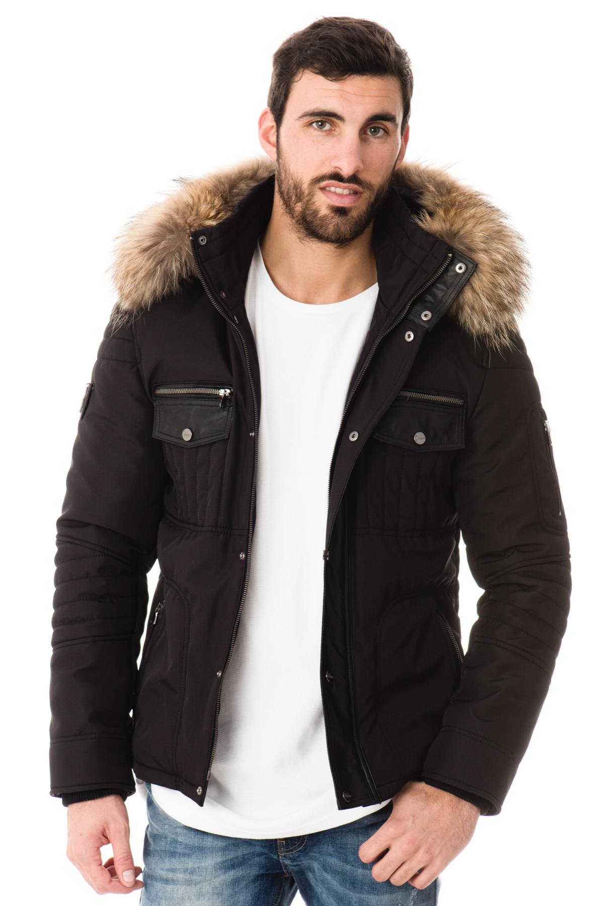 Ventiuno down jacket for men with natural fur - Image n°1