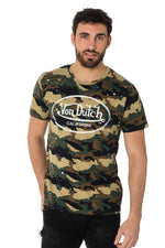 Von Dutch men's camouflage T-shirt - Image n°1