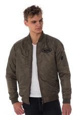 Von Dutch men's khaki bomber jacket - Image n°2