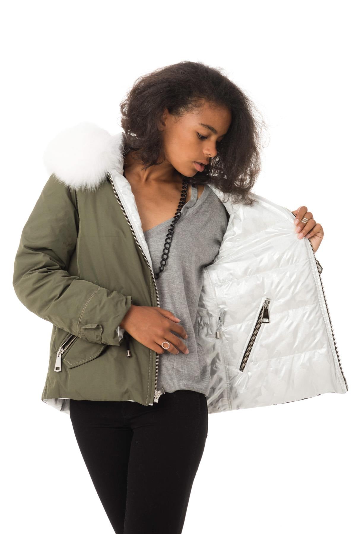 Reversible khaki/white jacket Flo&Clo - Image n°8