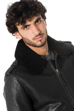 Men's black lambskin aviator - Image n°8