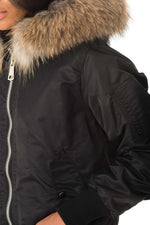 Bomber with fur hood - Image n°9