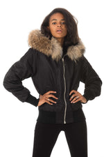 Bomber with fur hood - Image n°5