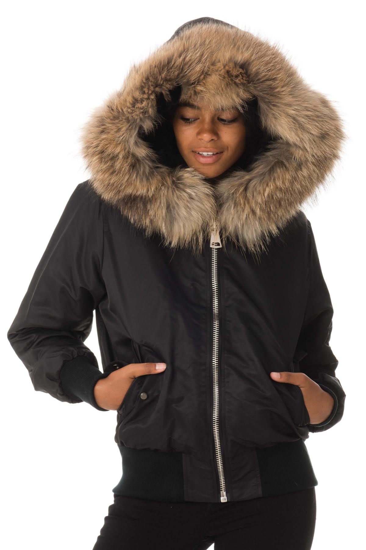 Bomber with fur hood - Image n°4