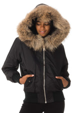 Bomber with fur hood - Image n°4