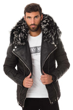 Carlton Men's Black Jacket with Silver Collar - Image n°3