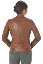 Women's biker collar jacket - Image n°5