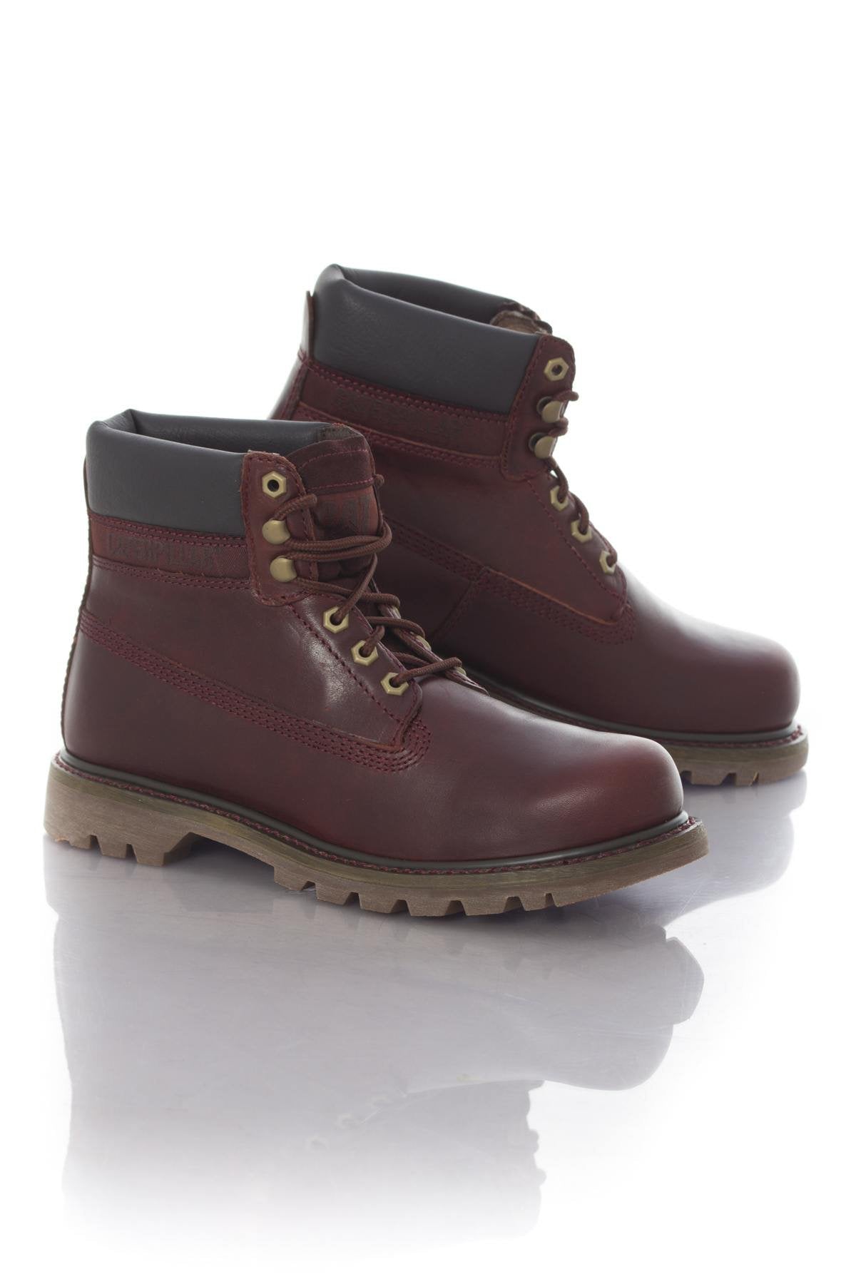 Caterpillar men's burgundy boots - Image n°1