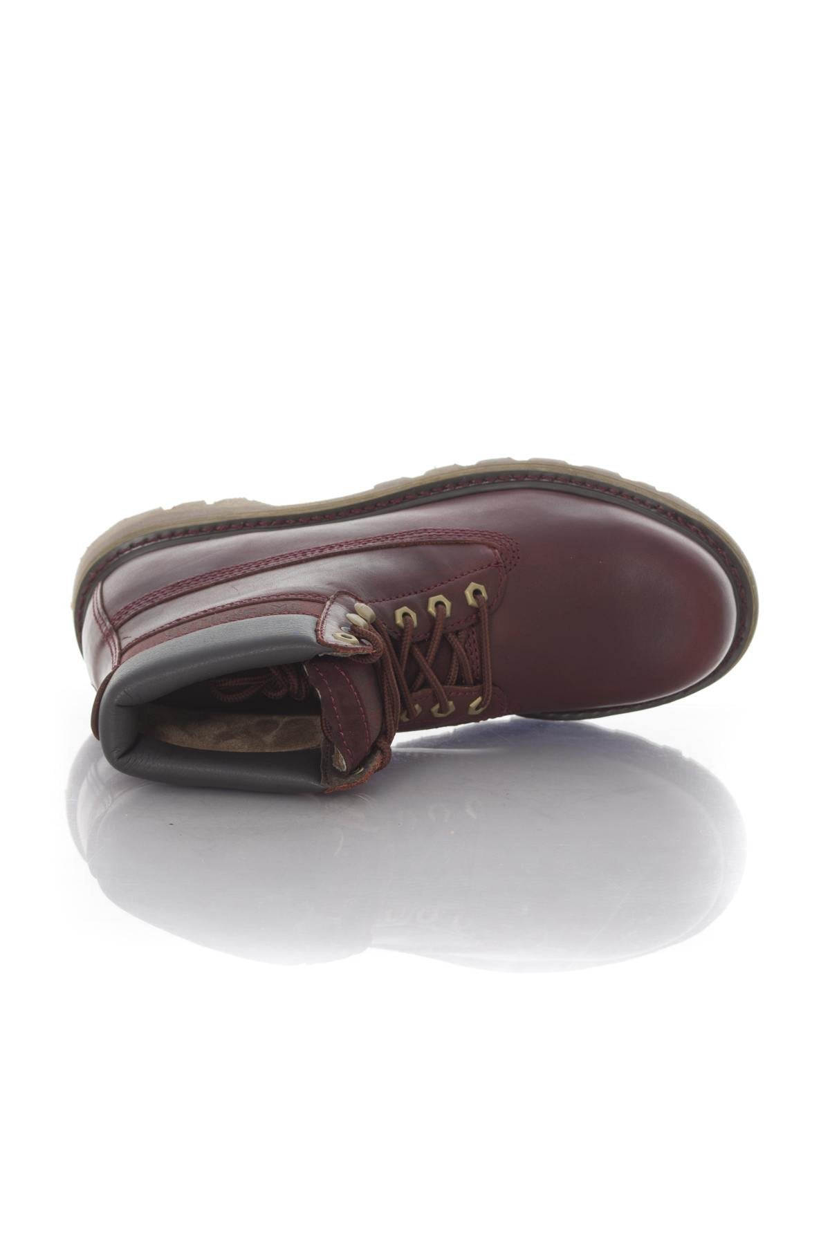 Caterpillar men's burgundy boots - Image n°3