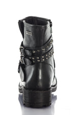 Low studded black leather boots - Image n°6