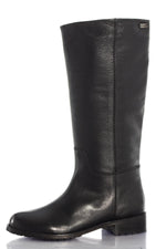 Women's riding boots in black grained leather - Image n°6