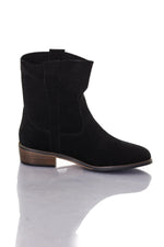 Black suede leather boots - Image n°2