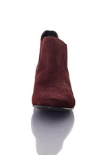 Women's burgundy suede leather boots - Image n°5