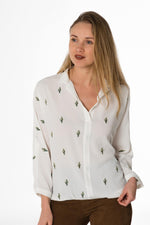 White top with cactus pattern - Image n°1