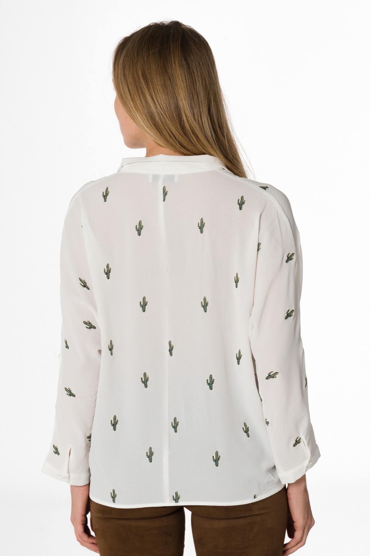 White top with cactus pattern - Image n°3