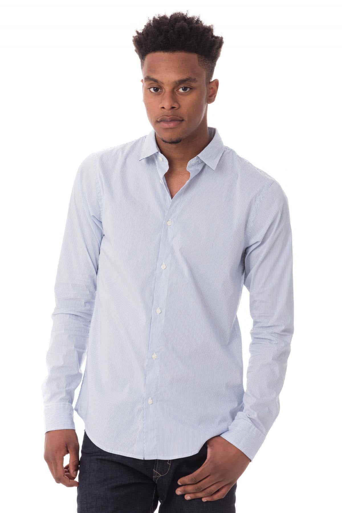 Blue striped shirt - Image n°1