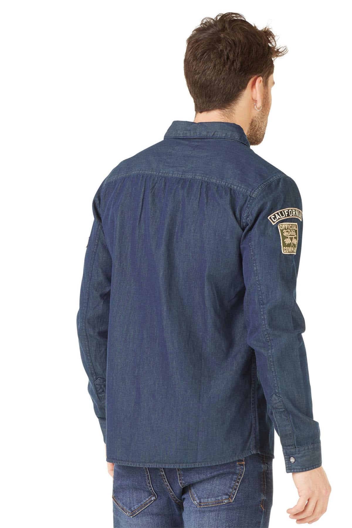 Men's blue denim shirt - Image n°3