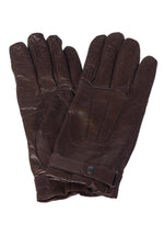Brown sheepskin gloves - Image n°1