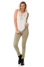 Kaporal women's khaki jeans - Image n°3
