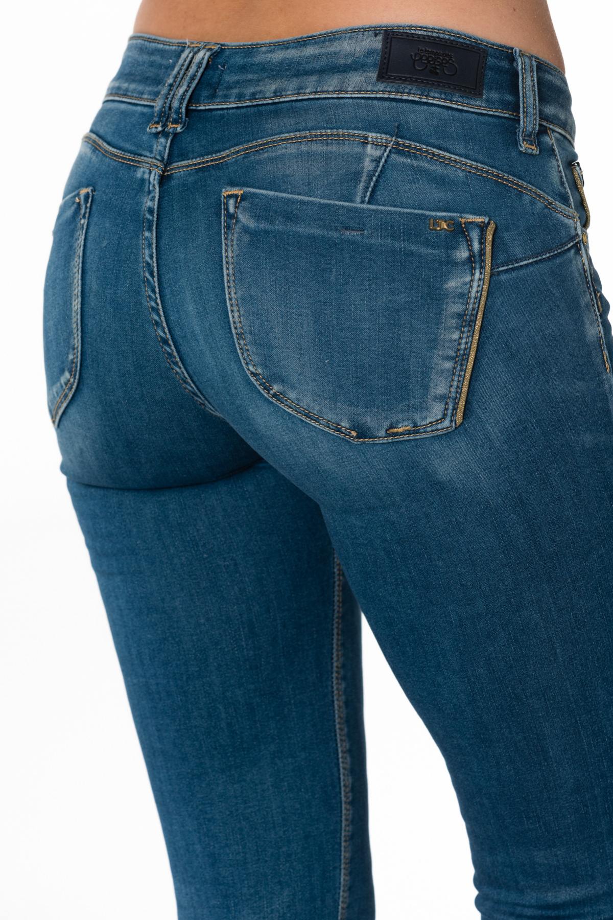 Blue denim slim fit jeans - Image n°5