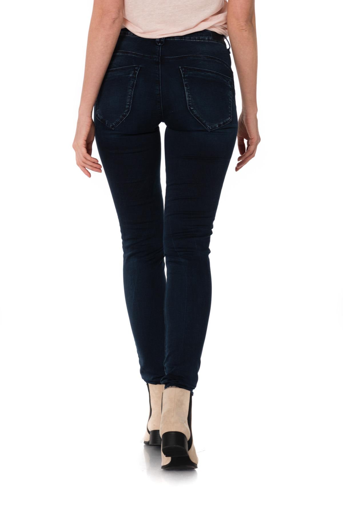 Women's dark blue jeans - Image n°1