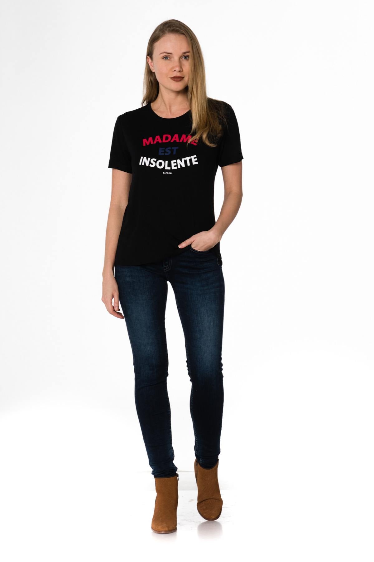 Women's dark blue slim jeans - Image n°5