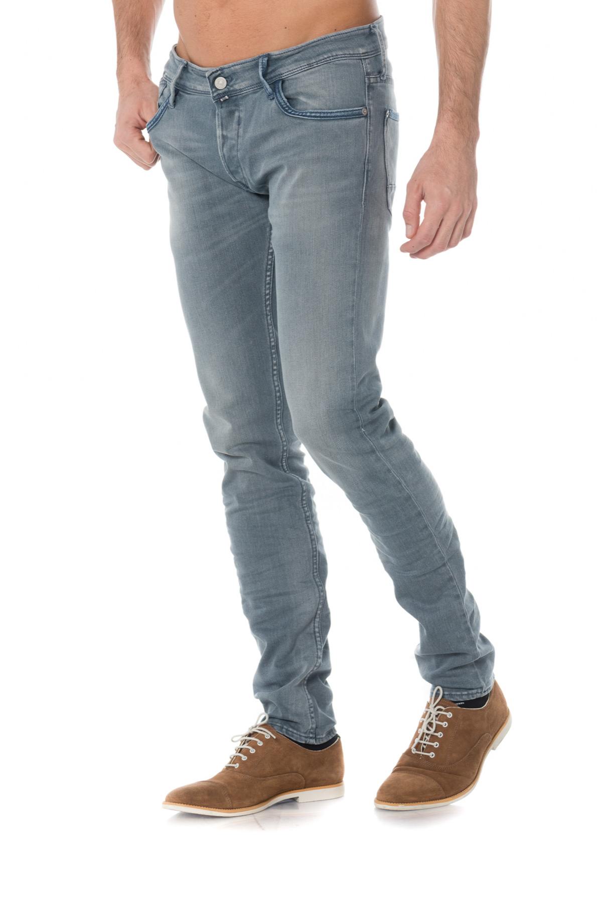 Washed gray slim jeans - Image n°4