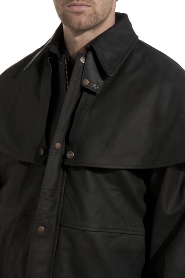 LAST REBELS men's coat in oiled leather - Image n°5