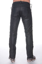 LAST REBELS men's pants in brown leather - Image n°2