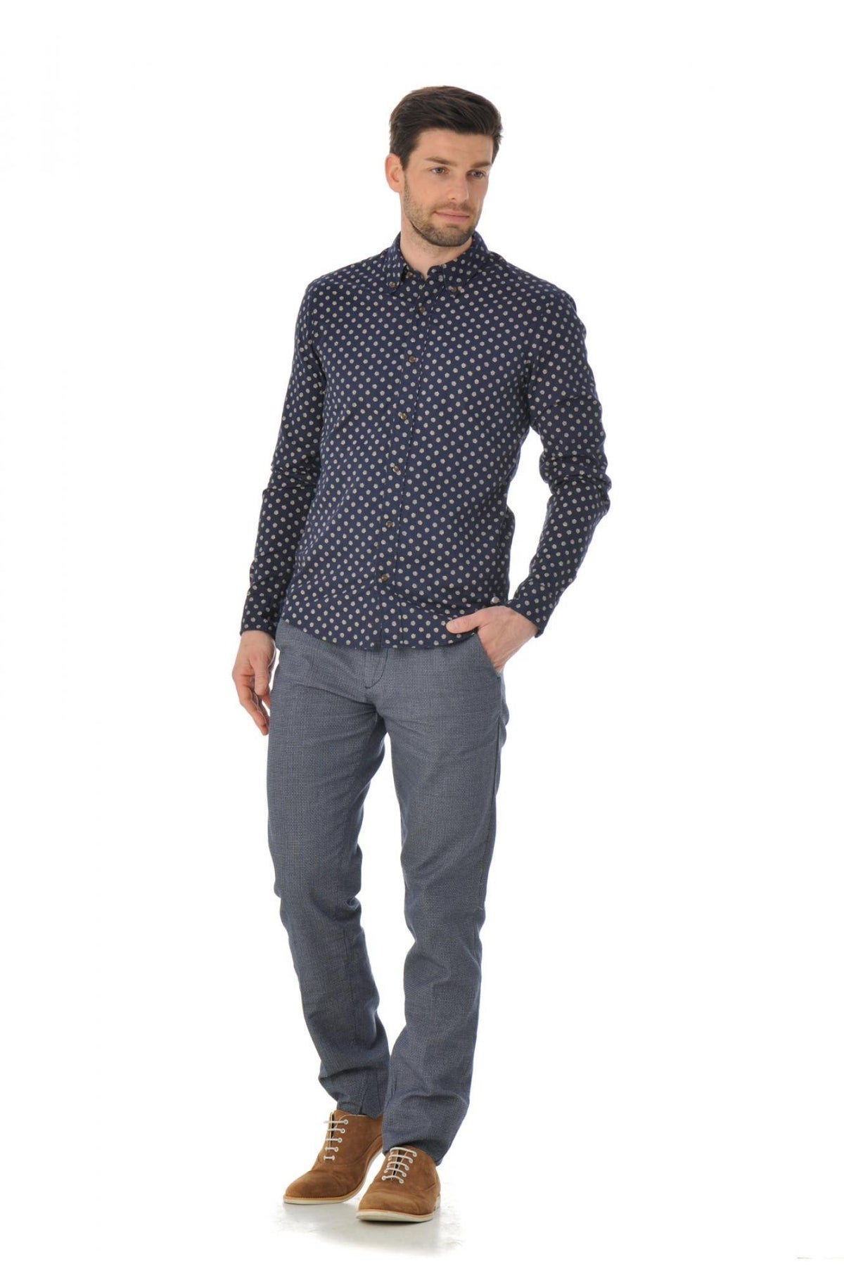 Scotch and Soda Herringbone Trousers - Image n°2