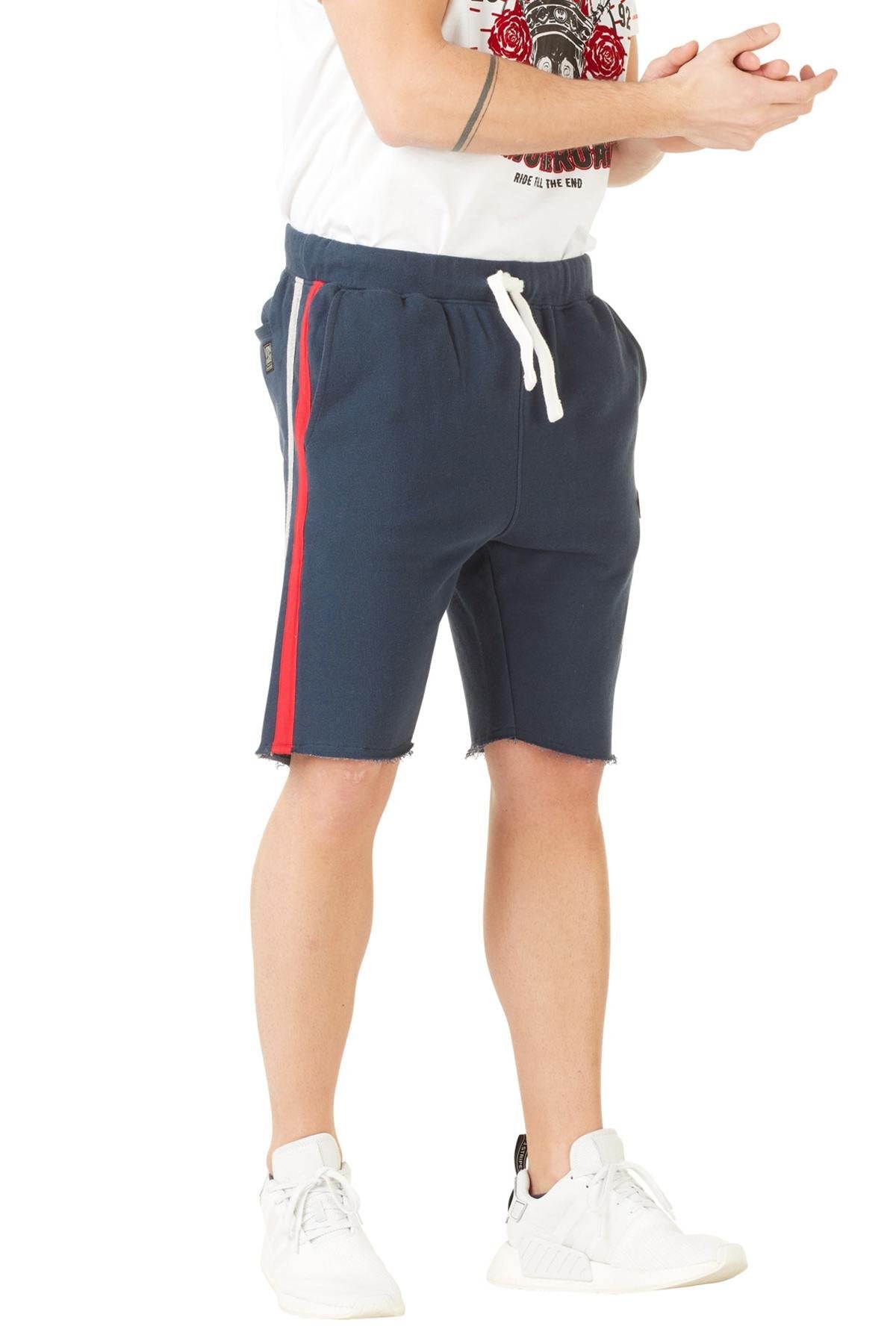 Bermuda shorts blue white red motor - Image n°3