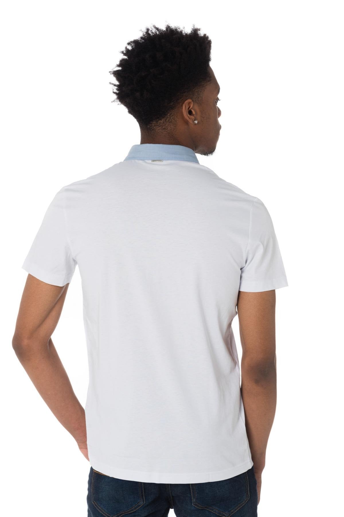 Antony Morato white and blue polo shirt - Image n°3