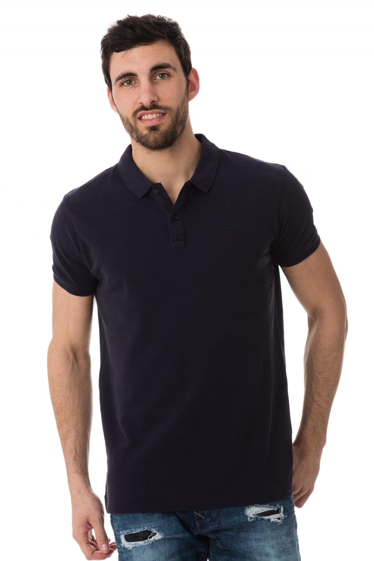 Scotch and Soda navy blue polo shirt - Image n°1