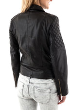 Women's Perf style leather jacket Black - Image n°5