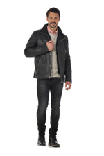 Daytona Black leather jacket for Men - Image n°2