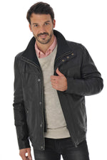 Daytona Black leather jacket for Men - Image n°3
